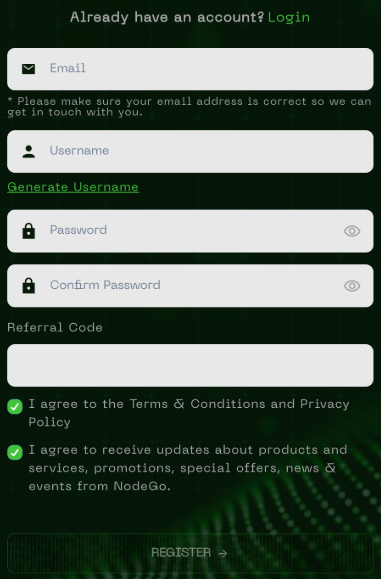 nodego.ai register